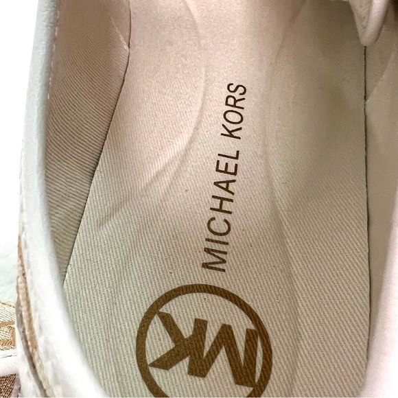 Michael Kors City MK Logo Sneakers Color is Vanilla Size 7 - Picture 14 of 16